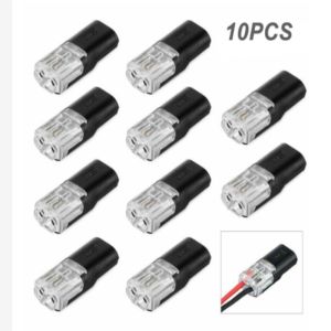 10/20pcs 2 Pin 2 Way Universal Compact Wire Terminals No Wire-Stripping Required Toolless Spring Wire Connectors Quick Splice