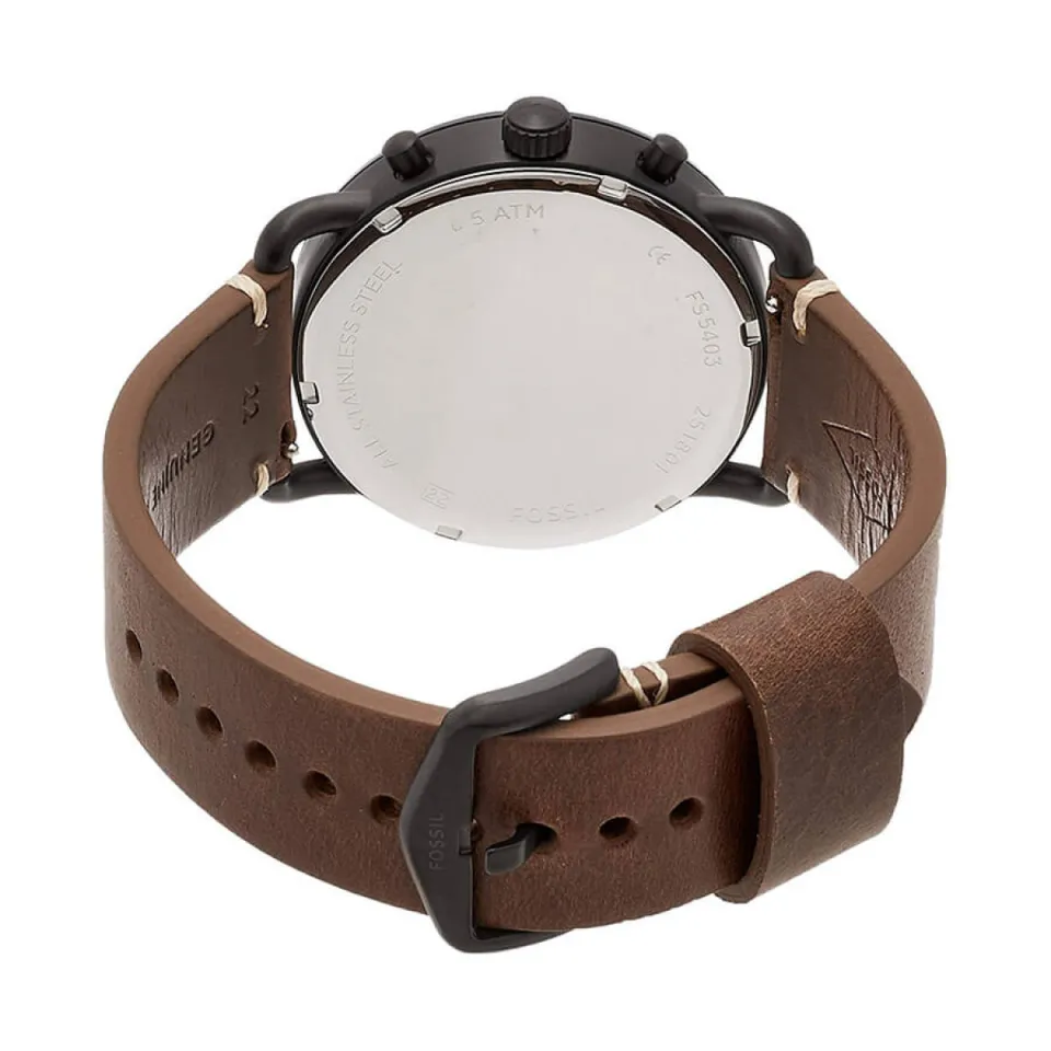 Authentic Original Fossil Men's The Commuter Brown Dial Chonograph