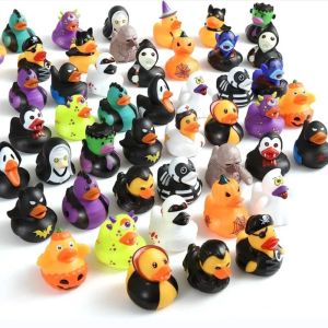 BABYBANG Cartoon Characters Halloween Series Duck Bath Toys Ducking Floater Duck Water Toy Showers Supplies Tub Pool Rubber Duck Toys Gift For Children