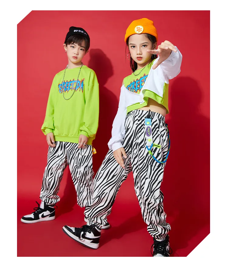 LOlanta Kids Clothes Hip-hop Suit Dance Clothes Girls Boys Polo