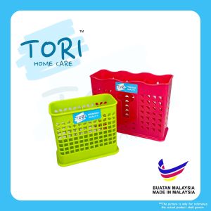 TORI HOME Cutlery Holder Plastic Kitchen Storage Utensils Storage Box Chopstick Spoon Stand Holder Bekas sudu dan Garpu