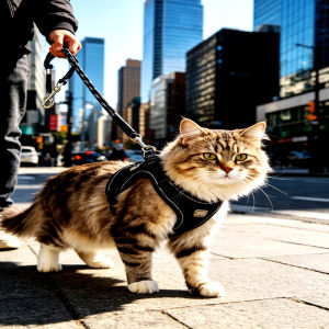 M Extra Long Cat Harness Leash Set Anti-Escape Vest Chest Strap for & Kitten Outdoor Walking