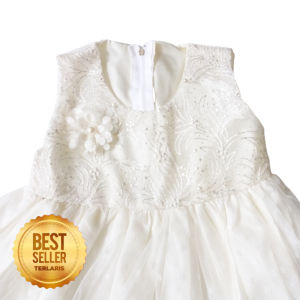 Dress Bayi Perempuan 6 12 Bulan Baju Ulang Tahun Anak 1 Tahun Gaun Pesta Sleveeles Bahan Polkadot KAP116