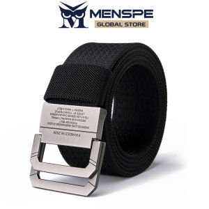 MENSPE Men’s Belt Nylon Leisure Belt Stylish 120CM Belt Double Ring Buckle Belt  Fashion Waistband Youth Sports Pant Belt Stylish Simple Nice Waistband Durable Belt