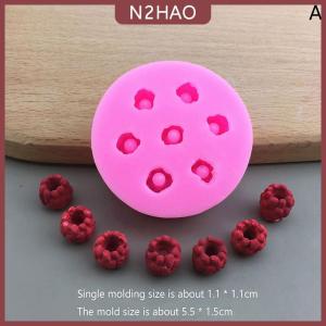 N2HAO 1 cái Khuôn Silicone Quả mâm xôi Việt Quất 3D khuôn kẹo mềm trái cây mô phỏng tự làm khuôn làm bánh quy sô cô la dụng cụ trang trí bánh