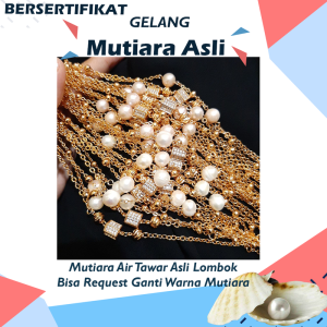 Gelang Tangan Wanita Mutiara Asli Air Tawar Gelang Mutiara Lombok Jewelery Gelang Aksesoris Acesoris Perhiasan Hadiah Kado Ulang Tahun Ultah Cewek Fashion Wanita