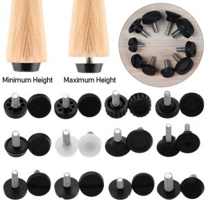 10Pcs Furniture Legs Anti-slip Base Table Cabinet Leg Pad Adjustable Leveling Floor Chair Feet Leveler Table Legs M6 M8