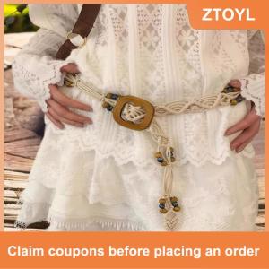 【ZTOYL】 New High-End Bohemian Retro Ethnic Style Waist Chain Womens Skirt Braided Belt Waist Rope Accessories
