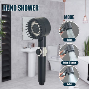 Hand Shower On Off Silikon Shower Kamar Mandi ABS 3 Mode Shower Hujan HS-276+HS-277