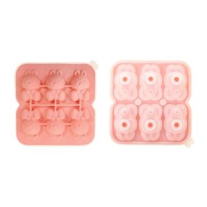 Lovely Rabbit Shape Ice Tray Grade Silicone Ice Maker Mold Reusable Ice Maker for Cocktails Whiskeys Soups