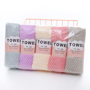 Vaka.shop ผ้าขนหนู ผ้าขนหนูผืนเล็ก ผ้าเช็ดหน้า ผ้าเช็ดผม ขนาด 26*56cm คละสี