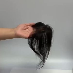 【B.Q】25cm Real Human Hair Baby Hair Edge Fringe Soft Thin Bangs Hair Topper For Women