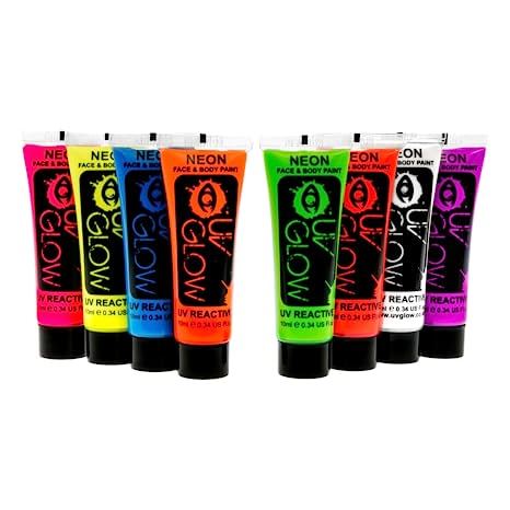 UV Neon Face + Body Paint Red 10ml Make Up Unisex main image 0