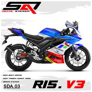 Stiker Custom Full Body R15 V3 - Dekal Sticker Variasi Motor R15 V3 Premium Racing SDA.03