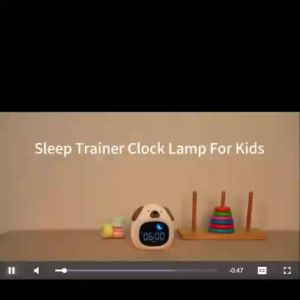 FCAlarm Clock for Kids Puppy-Shape Toddler Sleep Training Clock Cute Touch Night Light for Children Bedroom