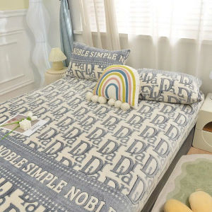 Set ga gối bo chun nỉ nhung sữa họa tiết 3D cute cho bé cao cấp ga giường bọc đệm bo chun mềm mịn hàng nhập khẩu loại 1