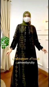 Gamis Pesta Mewah Simple Edisi Shanum Dress & Produk Terbaru Amore by Ruby