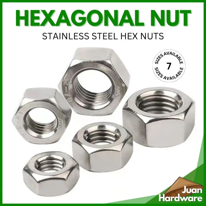 (10 PCS) Hexagonal Nut 304 Stainless Steel Nut for Bolt M3 M4 M5 M6 M8 ...