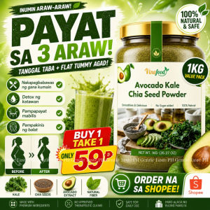 SALE 90%- Kale Avocado Chia Seed Powder Meal Replacement Shake Healthy Diet Drink