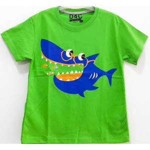 Kaos Anak Laki Ikan Hiu Hijau Lengan Pendek Murah 1-10Tahun