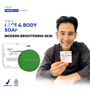 Thipank Skin Natural Brigthening Cleaners Face & Body Soap Pencerah dan Pemutih Kulit BPOM