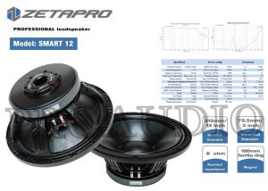 SPEAKER ZETAPRO 12 INCH SMART 12 / SMART12 KOMPONEN SPEAKER VOICE COIL 3 900 WATT ORIGINAL