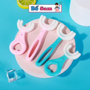 Combo 3 chi tiết bàn chải đánh răng chữ u silicon kem đánh răng và cốc cho bé từ 2 đến 12 tuổi Shop Bố Sam
