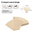 กระดาษกรองกาแฟดริป(100 แผ่น) ทรง V/U แบบหนา Drip Coffee Paper Filter V/U Shape MoCoo Home. 