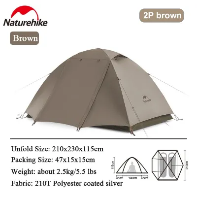 เต็นท์แคมป์กลางแจ้ง Naturehike Cloud River รุ่นผ้าวินิลสีดำ ป้องกันรังสี UV UPF50+ กันน้ำ น้ำหนักเบา สำหรับเดินป่า