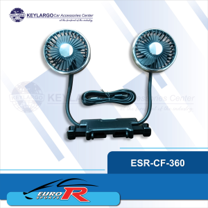 Euro Sports R 360 Car Fan Air Vent Fan with USB Power - 2 Adjustable Fans - Compact Design - Easy Installation - Portable Use