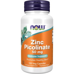 NOW Zinc Picolinate 50mg 120 Veg Capsules Kẽm Picolinate Mỹ Thực Phẩm Bổ Sung Chính Hãng USA - - Hỗ trợ duy trì làn da khỏe mạnh. - Hỗ trợ quá trình tổng hợp protein và phân chia tế bào theo vai trò sinh lý của kẽm. - Hỗ trợ bổ sung khoáng chất thiế