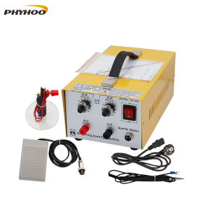 PHYHOO 220V 30A Jewelry Spot Welder for Gold & Silver Jewelry Metal Material Welding Pulse 30A Electric Spot Welding Machine
