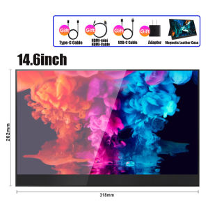 Portable Monitor 15.6 inch 1920x1080p Touch Screen Monitor 60Hz IPS Display USB Type C HDMI Portable Monitor For laptop monitor computer For Laptop PS5 PS4 Switch PS3 Xbox gaming computer monitor