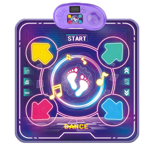 Interactive Dance Mats for Boys and Girls with Wireless and Light Up 4 Buttons Indoor Dancing Playmat for Children