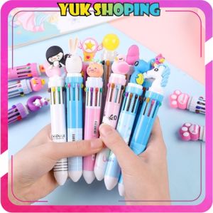 ✧YUKSHOPING✧ bulpen 10 warna bermotif lucu/pulpen/pulpen anak anak S106
