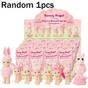 2025 New Angel Cherry Blossom Blind Box Standting Sakura Rabbit Surprise Tideplay Toy Doll Handmade Lucky Mascot Gift Mystery Boxes