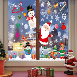 DECAL NOEL – Hít Tĩnh Điện Dán Kính Ông Già Noel Người Tuyết Chú Tuần Lộc 02