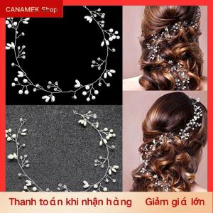 CS Băng đô ngọc trai giả kim cương giả cho cô dâu đám cưới sang trọng phụ kiện tóc vương miện