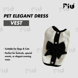 [24HR SHIP] CAT DOG PET ELEGANT DRESS outfit bow skirt Bichon Teddy Pomeranian dog clothes pet cat