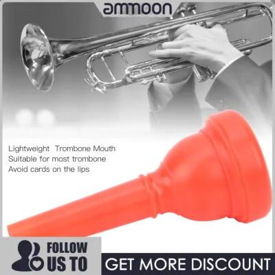 ammoon ปากเป่าทรอมโบนเบส ก้านเล็กทรอมโบนปาก ทนทาน น้ำหนักเบา หัวฉีดที่ถอดออกได้สำหรับเด็กสำหรับผู้เริ่มต้นสำหรับของขวัญสำหรับเครื่องดนตรีการออกกำลังกาย
