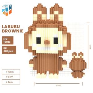SMY Toystown Labubu Exciting Macarons Mini Mainan Bangunan Nano Block Bricks Mainan Edukasi Balok Susun Mainan Anak Mainan Tumpuk Balok Karakter Kartun Animasi 3D