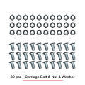Steel Slotted Angle Bar, 10ft (1'' x 1'' x 1.5mm) (10 pcs) with Accessories. 