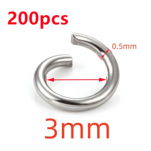 200 Bạc Cái/lốc Thép Không Gỉ Mở Vòng Nhảy Tự Làm Trang Sức 3/4/5/6/7/8/10Mm Vòng Chia Cho Làm Đồ Trang Sức Giao Hàng Bỏ Qua Khâu Vận Chuyển