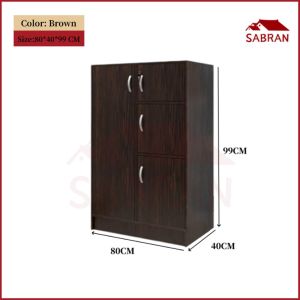 SABRAN Modern Childrens Wardrobe Bedroom Storage Cabinet Locked Wardrobe