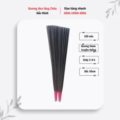 Hương đen làng Chóa (100 nén 50cm_ se tay )