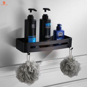 [SG Stock]Aluminum Wall Hangings Shower Shelf Kitchen Bathroom Storage Free Punching Table Space Toilet Storage Rack
