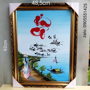 Thư pháp Ơn cô . TRI ÂN Thầy cô. Quà tặng 20/11 8/3 20/10 sinh nhật tết. Tranh vẽ tay 48cm x 62cm