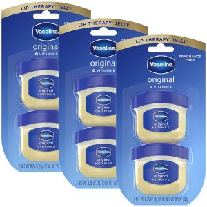 Vaseline Lip Therapy Original Lip Balm with Vitamin E 6-Pack 0.25 Oz Ea Vaseline Original Lip Balm with Vitamin E Softens Chapped Lips Vaseline Jars for On the Go Travel Essentials