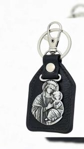 SK Metal Keychain Cross Leather Keychain for Small Gift Mens Car Keychain