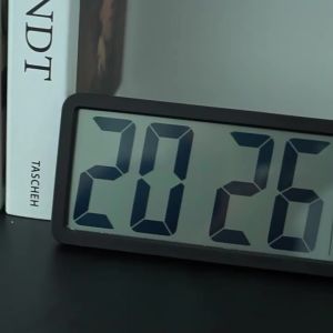 SUYO Electronic Wall Clock Date Wall-mounted Digital LED Clocks 12/24H Multi-functional Voice Control Display Table ClockFast shipping